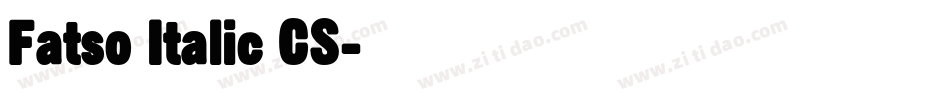 Fatso Italic CS字体转换